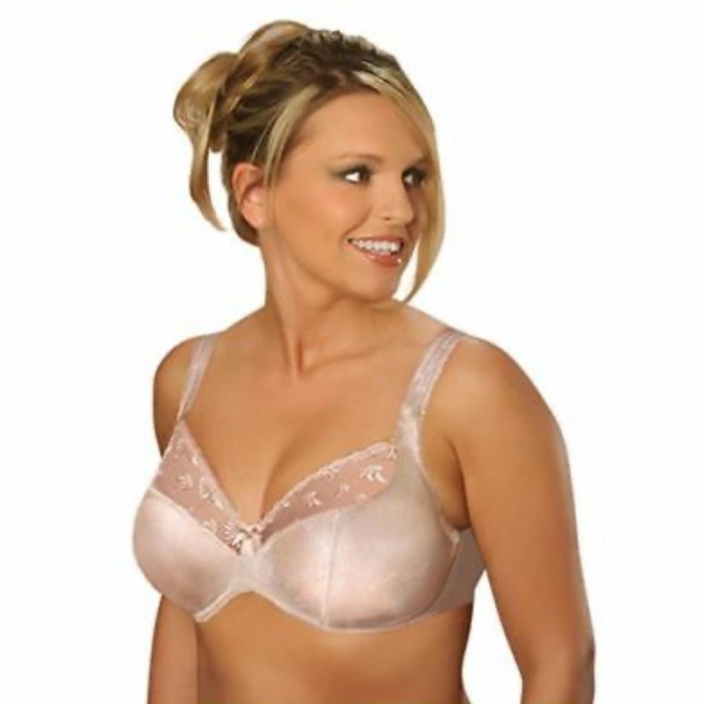 Aviana Minimizer Bra Satin & Lace Pink Blush 44ddd or 44f